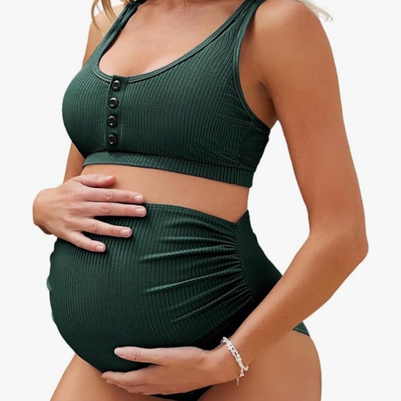 Women's Green Maternity Swimwear - Picture 1 of 1